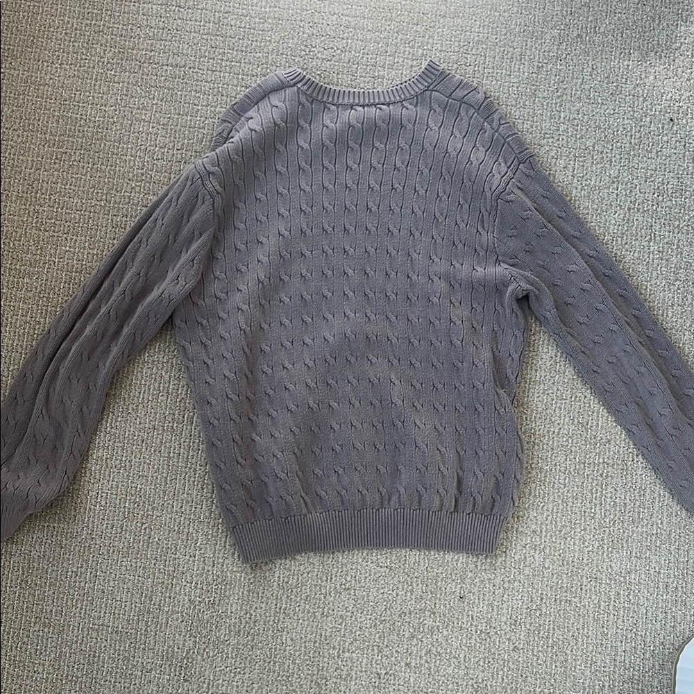 Gray Cable Knit Sweater